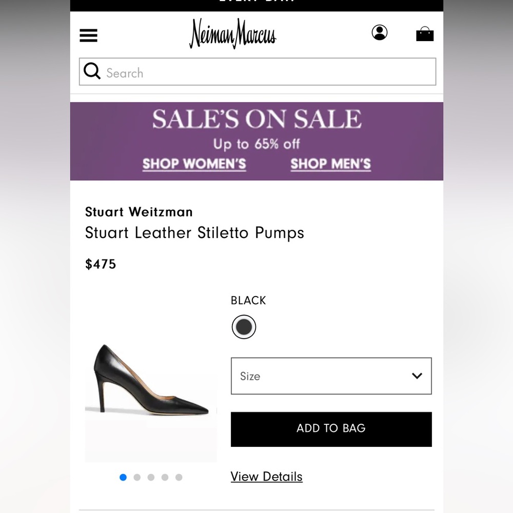 New Stuart Weitzman Leather Stiletto Pumps - Picture 9 of 10